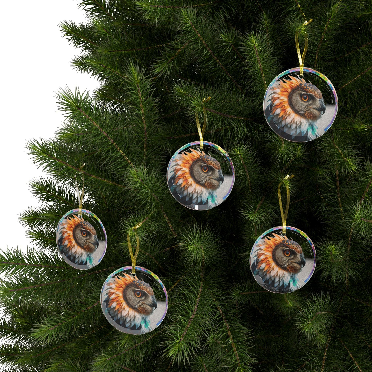 Sacred Owl  - Glass Ornaments