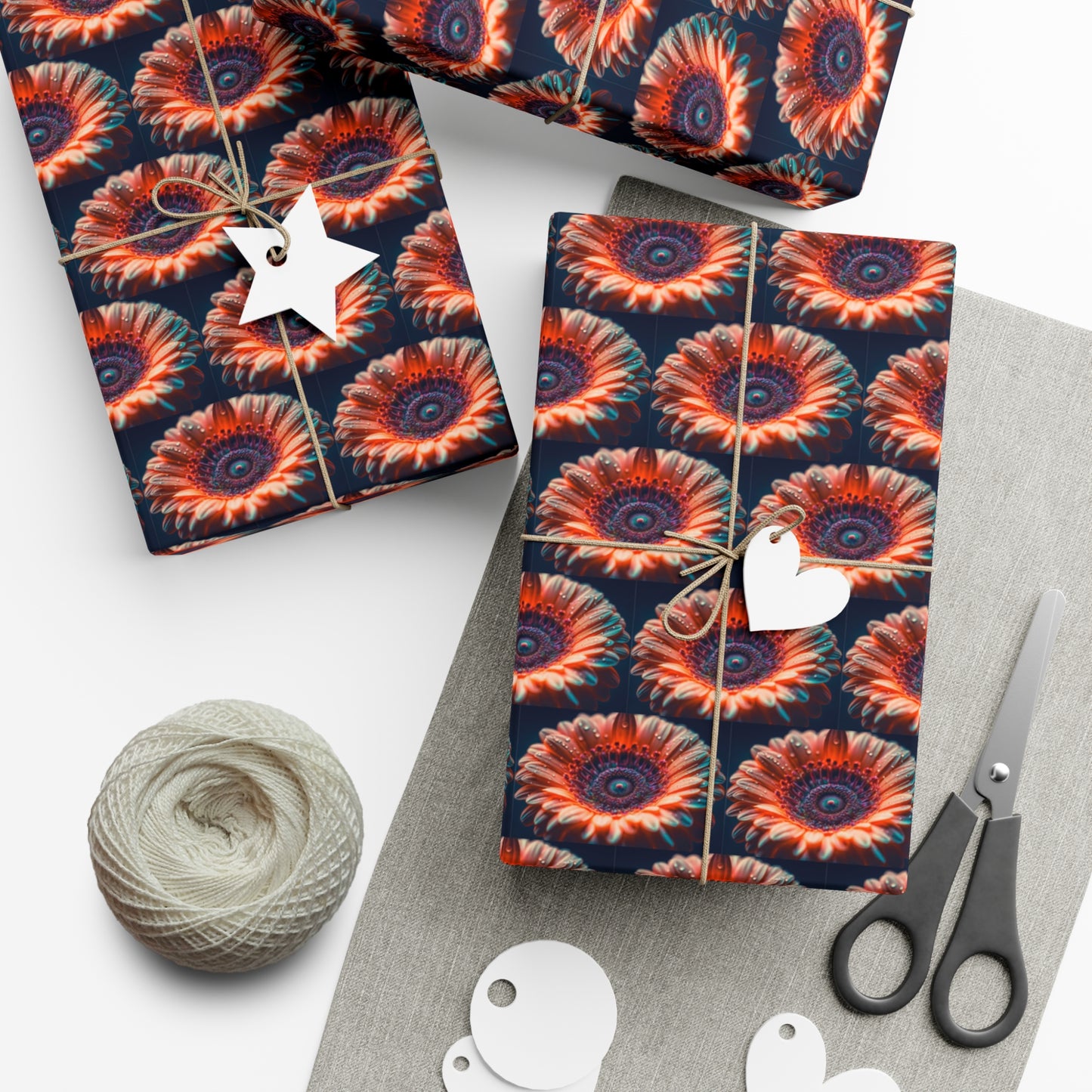 Bright Orange Flower - Gift Wrapping Paper