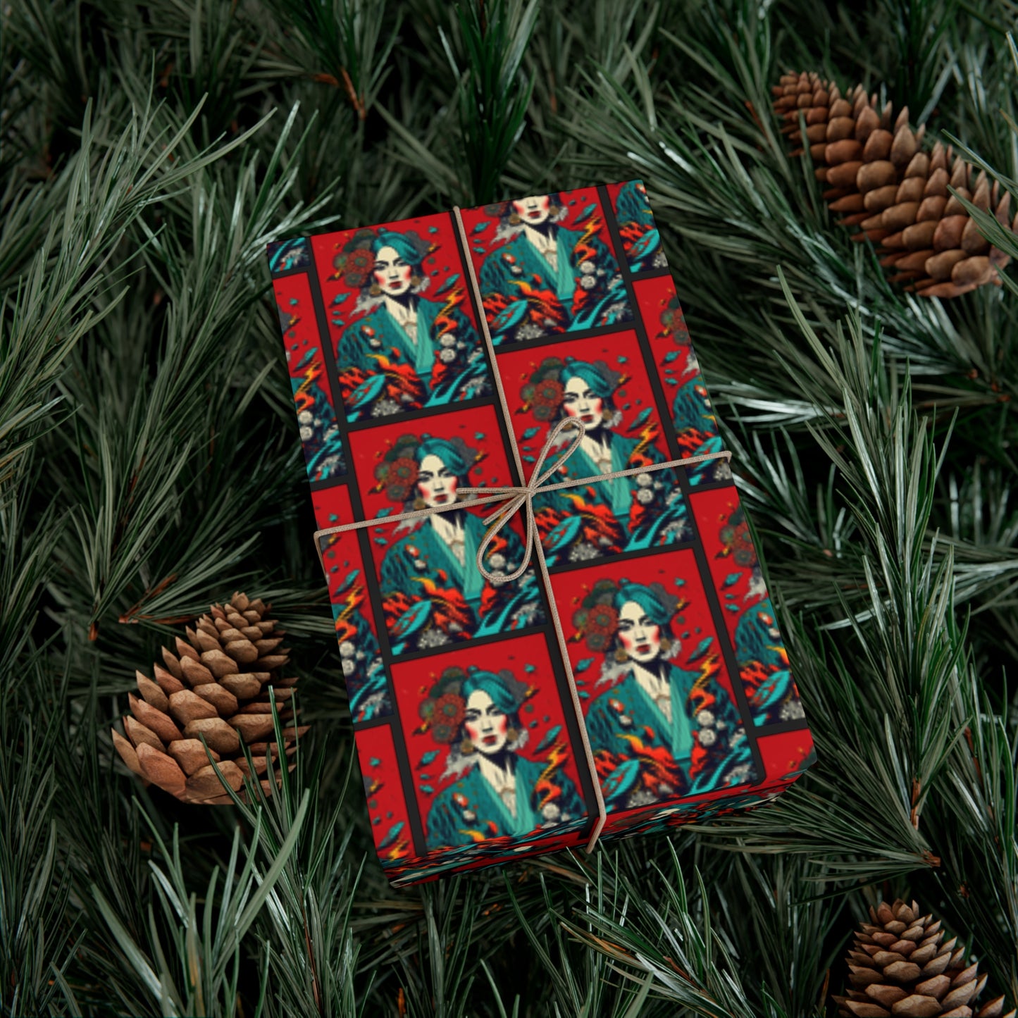 Lady in Blue - Gift Wrapping Paper