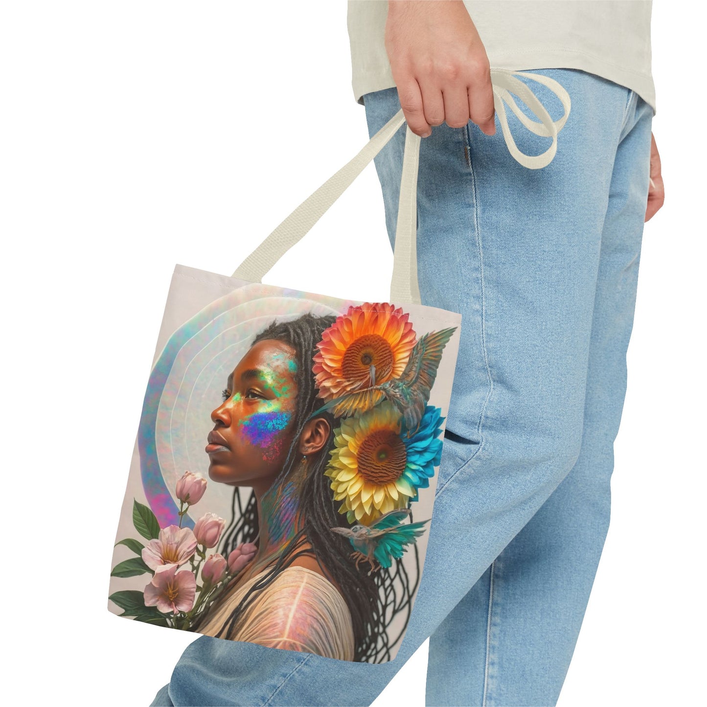 Glittering Face Tote Bag (AOP)