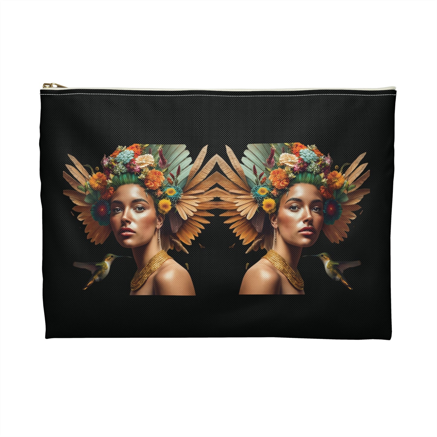 Flowering Winged Woman Accessory Pouch