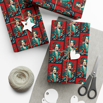 Lady in Blue - Gift Wrapping Paper