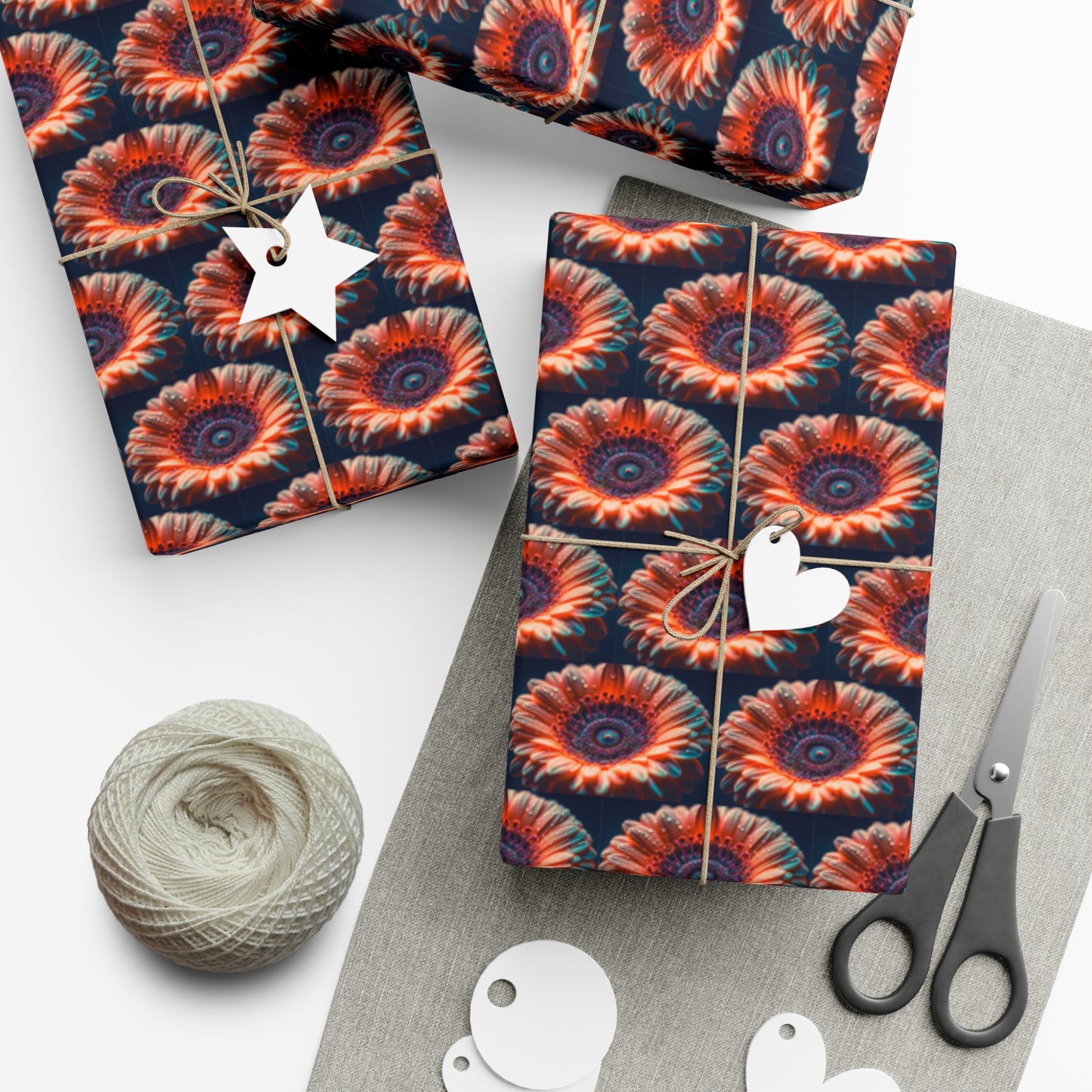 Bright Orange Flower - Gift Wrapping Paper