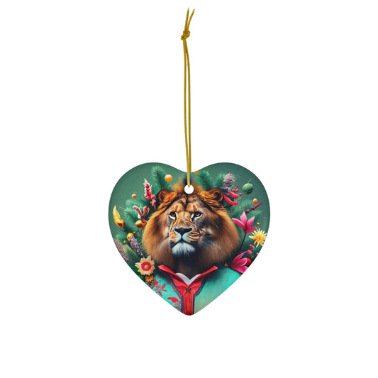 Lion's Holiday - Ceramic Ornament