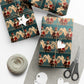 Black Santa with Cloud Wings - Gift Wrapping Paper