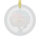 Pink Flower in the Clouds - Glass Ornaments