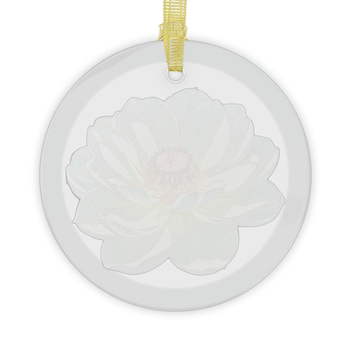 White Flower - Glass Ornaments