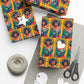 Christmas Afro with Owl - Gift Wrapping Paper