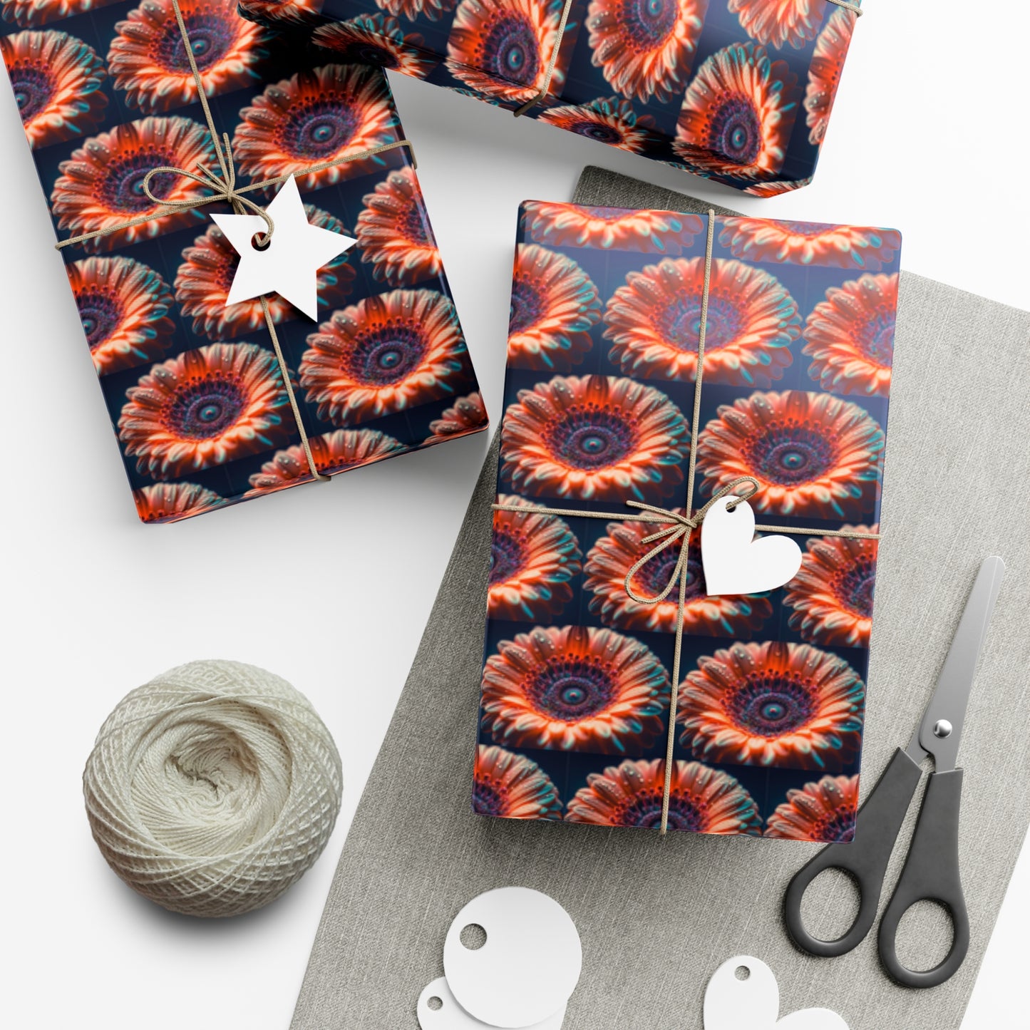 Bright Orange Flower - Gift Wrapping Paper