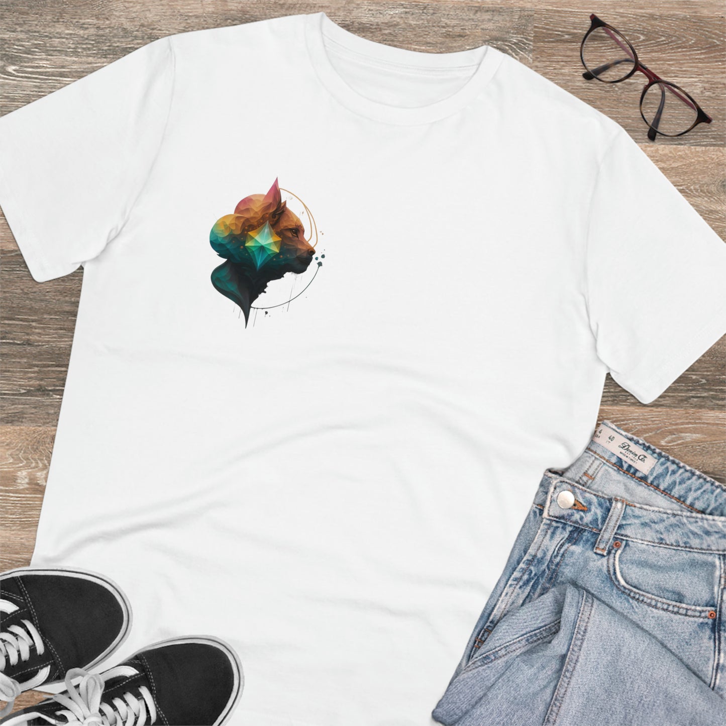 Geometric Lioness Organic T-shirt - Unisex