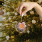 Pink and Gold Flower - Glass Ornaments