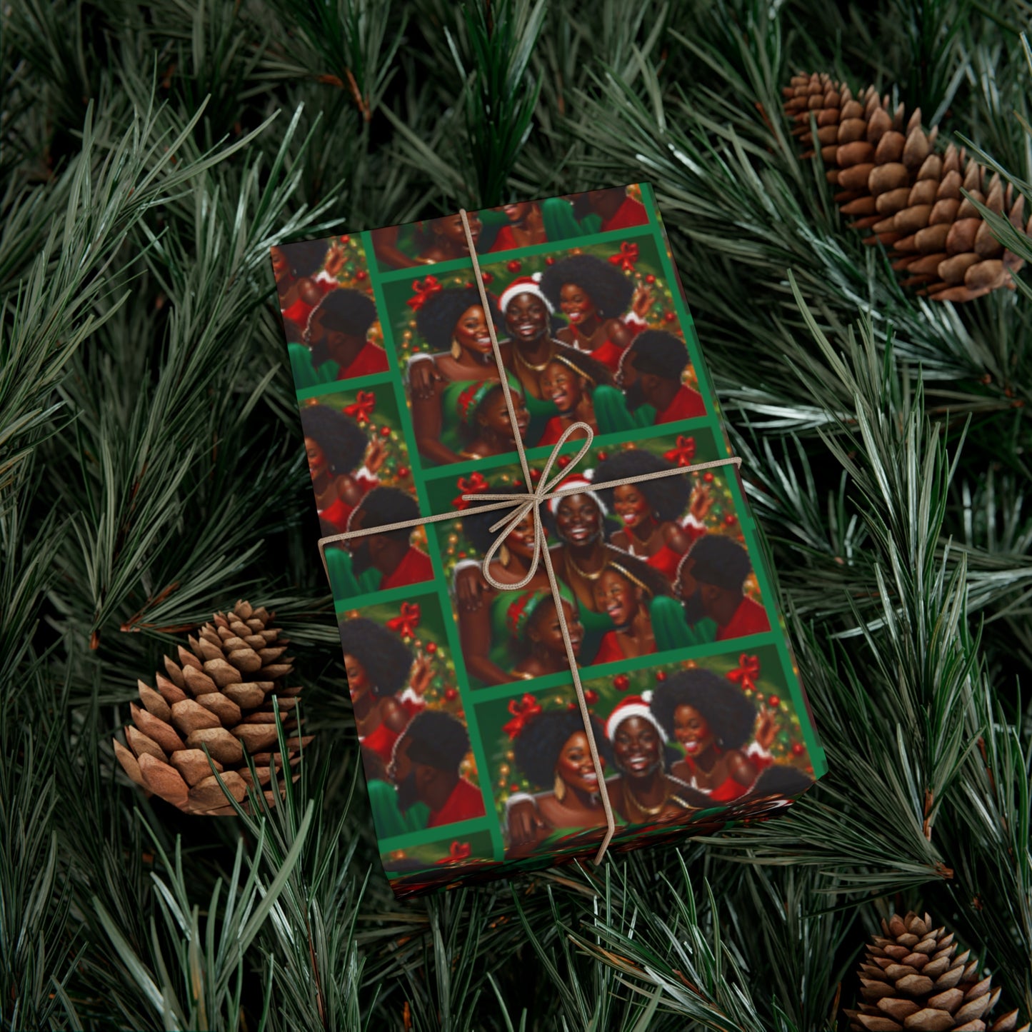 Black Holiday Joy - Gift Wrapping Paper