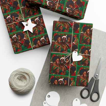 Black Holiday Joy - Gift Wrapping Paper