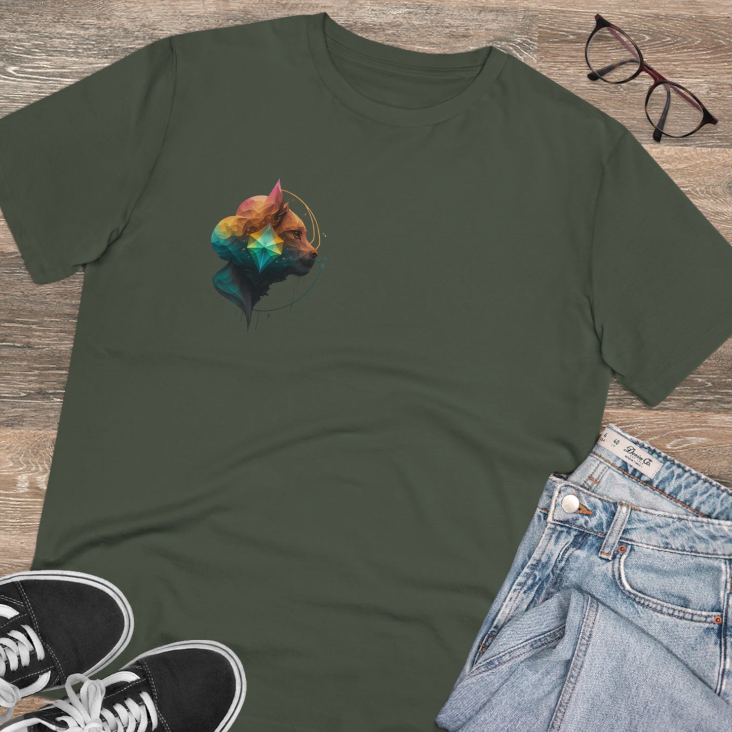 Geometric Lioness Organic T-shirt - Unisex