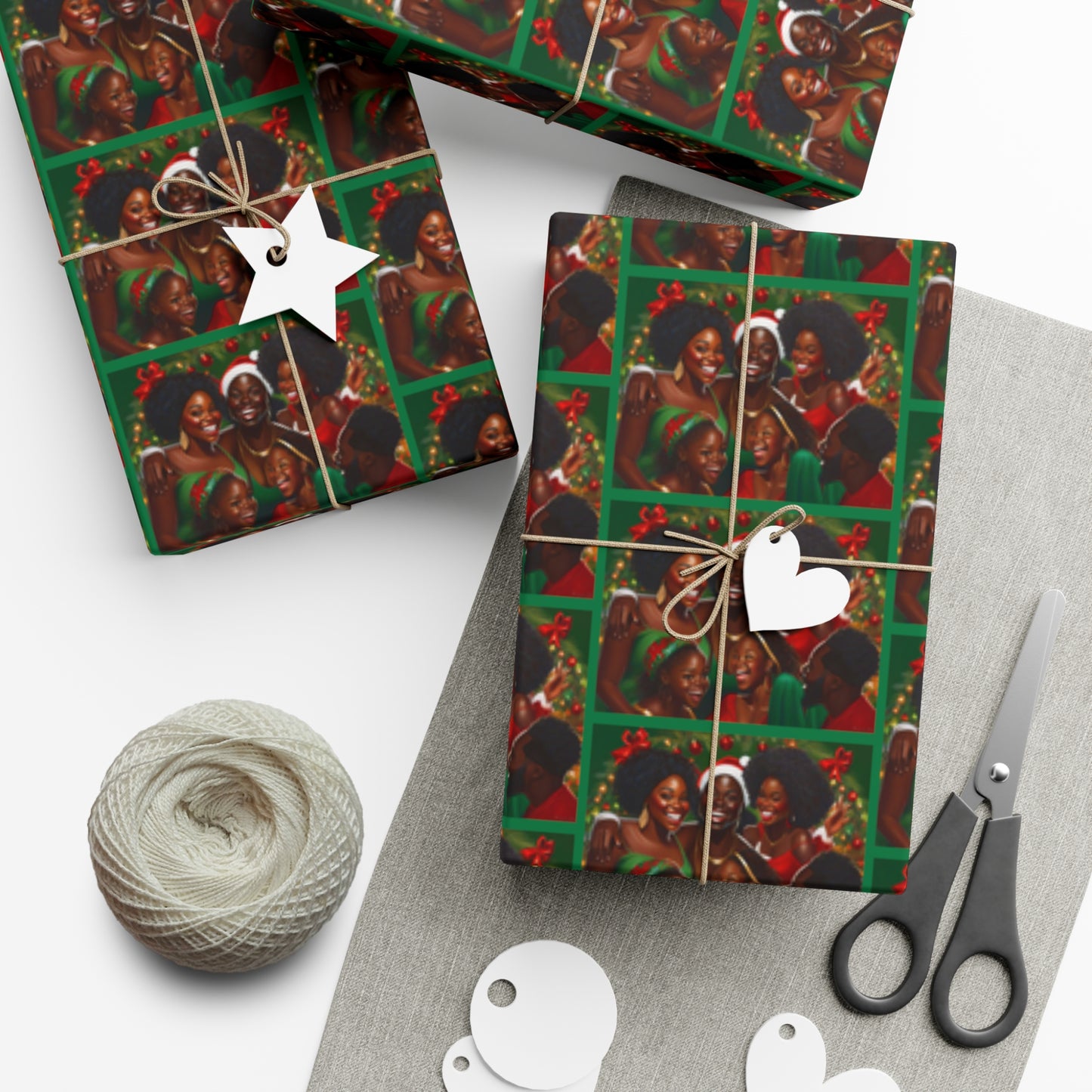 Black Holiday Joy - Gift Wrapping Paper