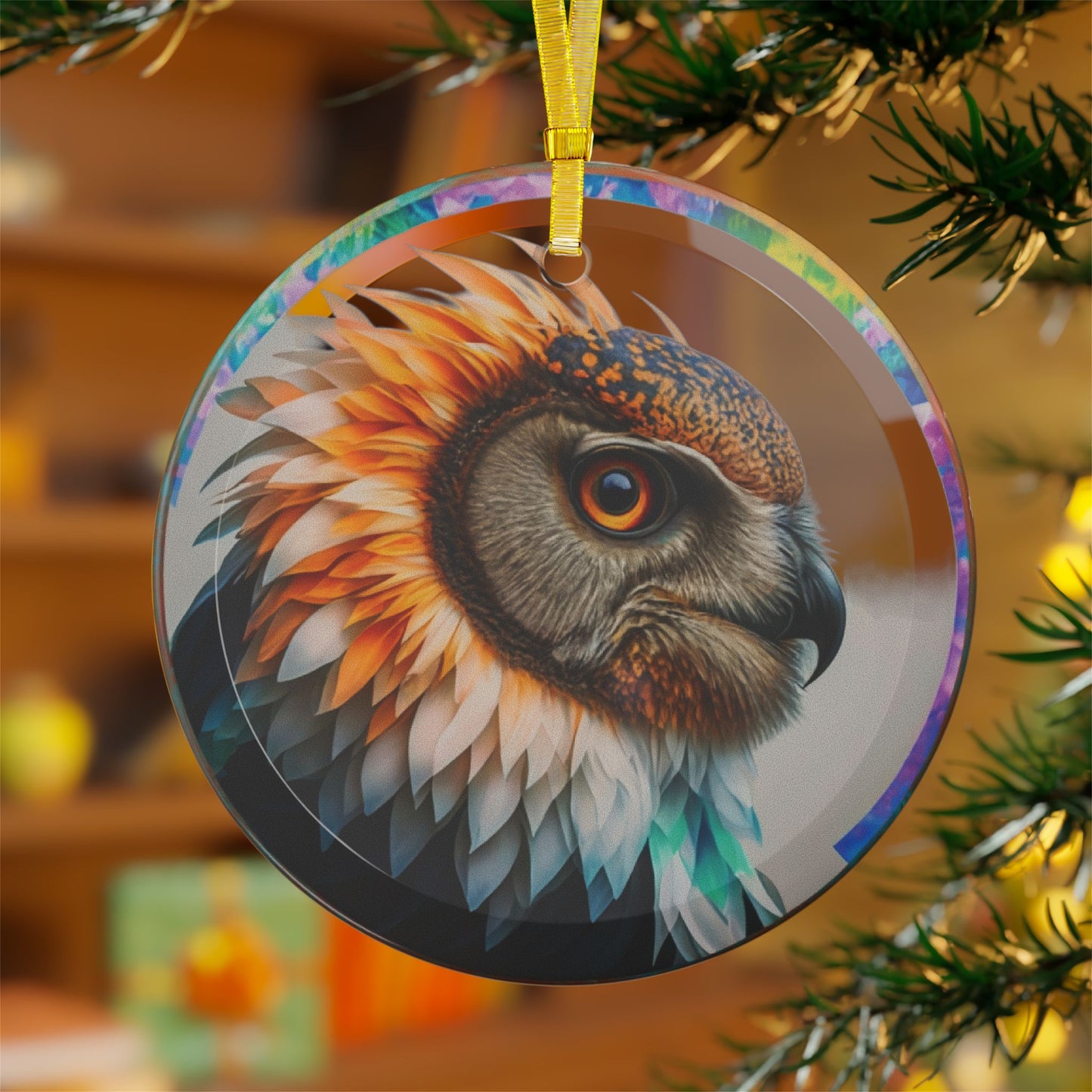 Sacred Owl  - Glass Ornaments