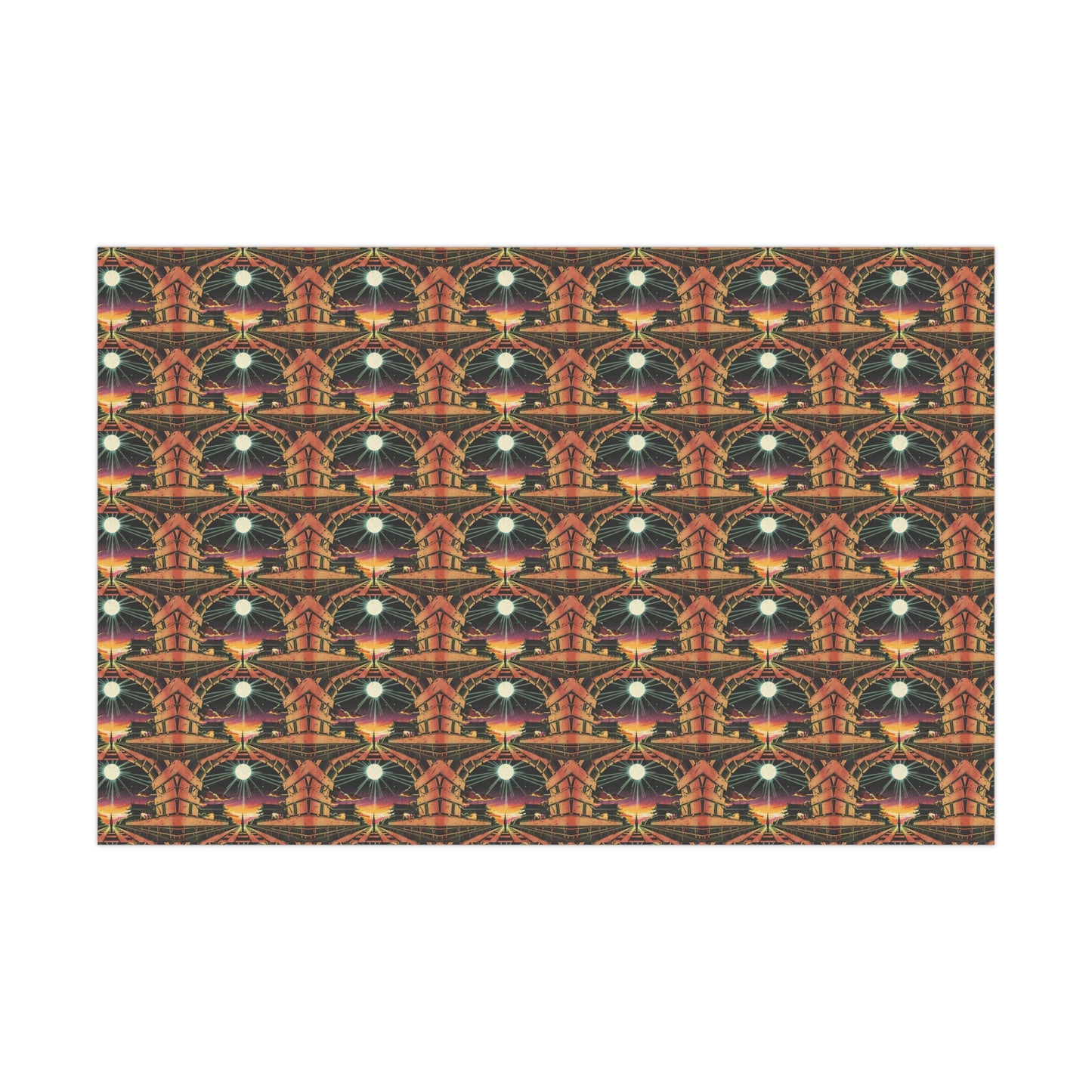 Orange Building Sunlight - Gift Wrapping Paper