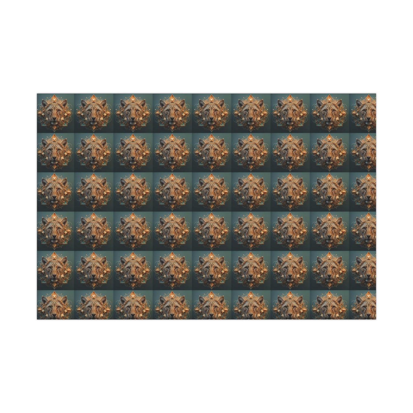 Divine Geometric Lion - Gift Wrapping Paper