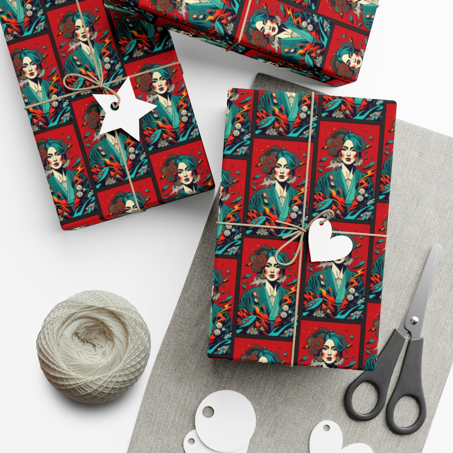 Lady in Blue - Gift Wrapping Paper