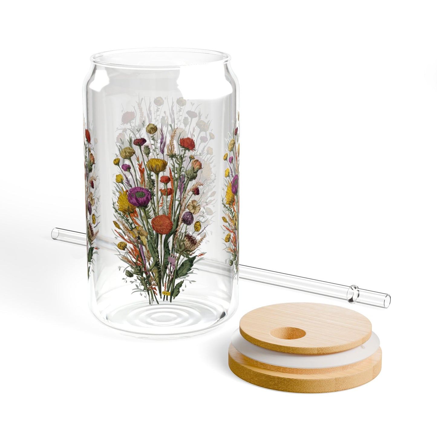 Wild Flowers - Sipper Glass, 16oz