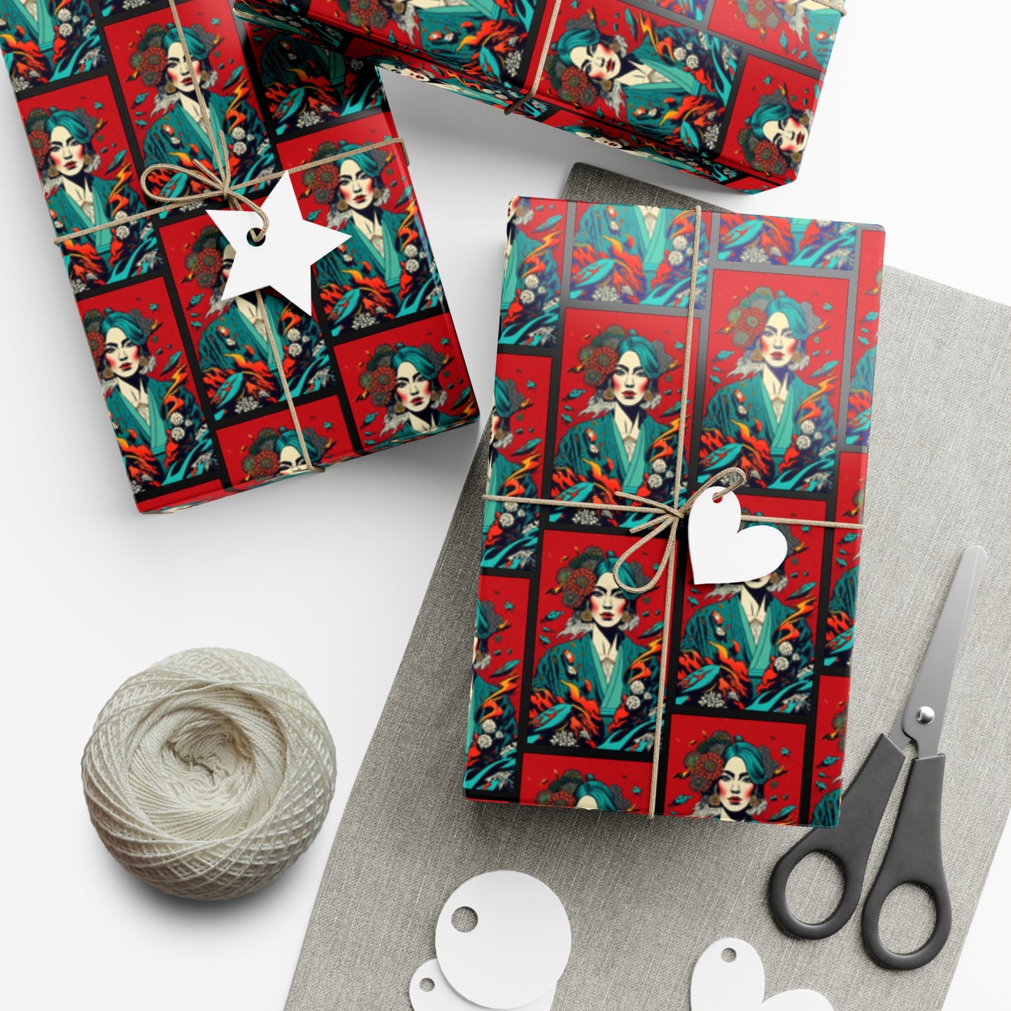 Lady in Blue - Gift Wrapping Paper