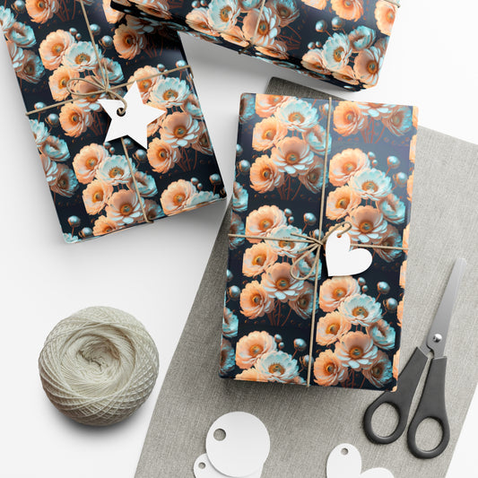 Seven of White Flowers - Gift Wrapping Paper