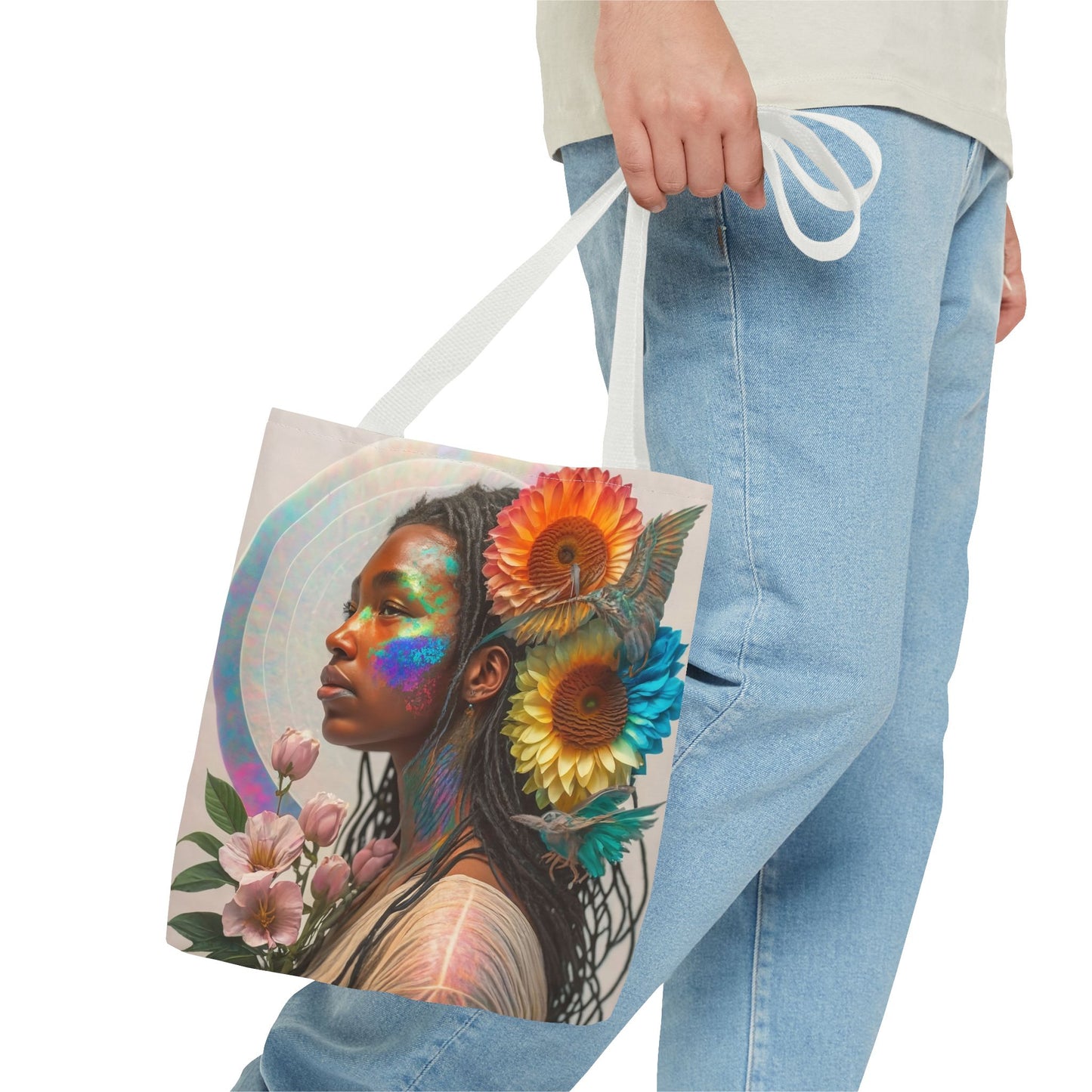 Glittering Face Tote Bag (AOP)