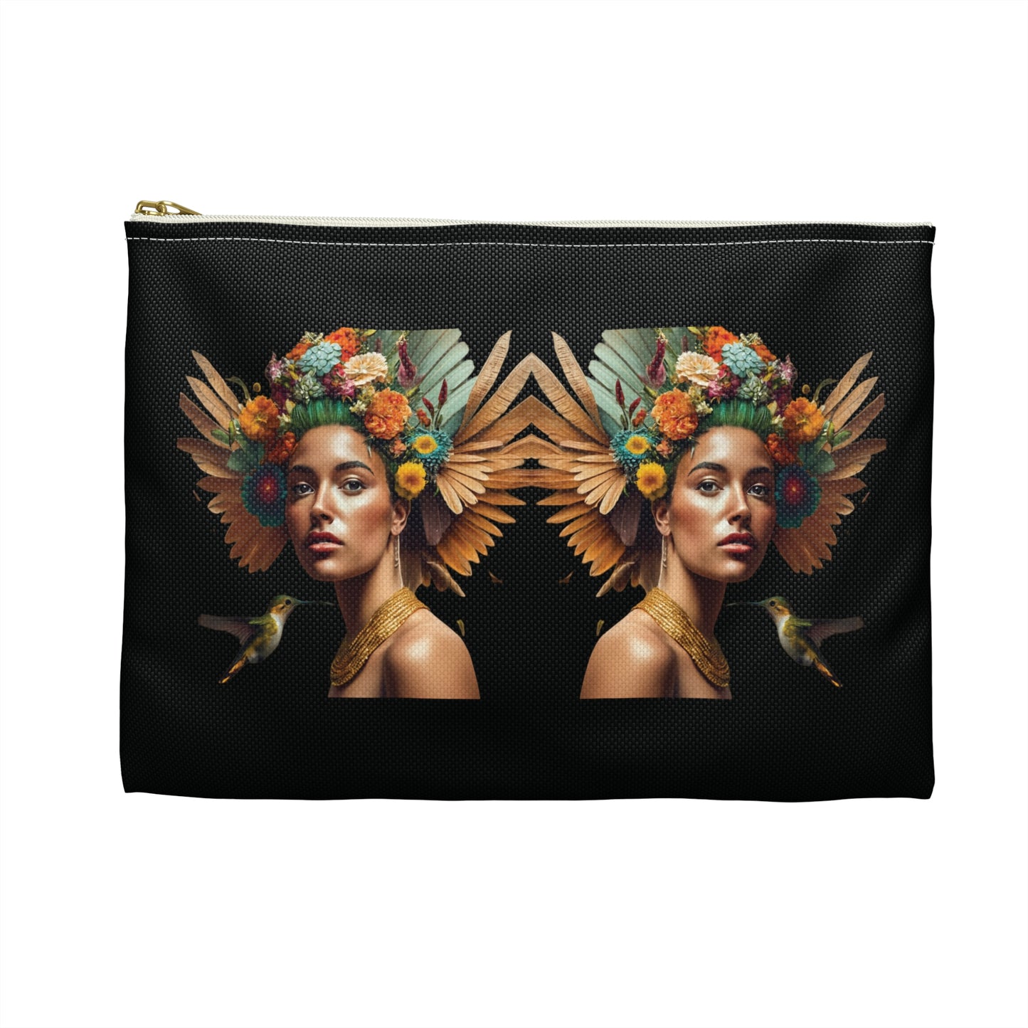 Flowering Winged Woman Accessory Pouch