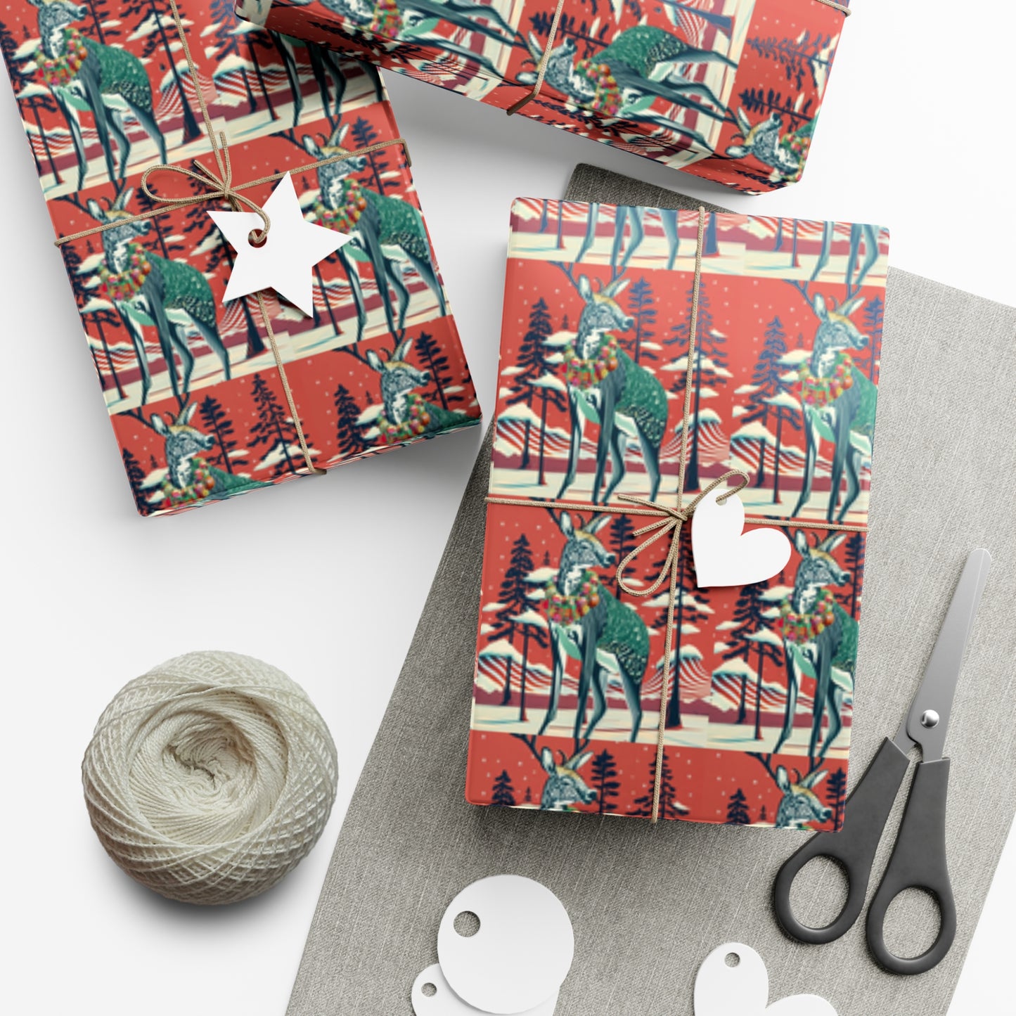 Reindeer Red - Gift Wrapping Paper