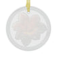 Pink and Gold Flower - Glass Ornaments