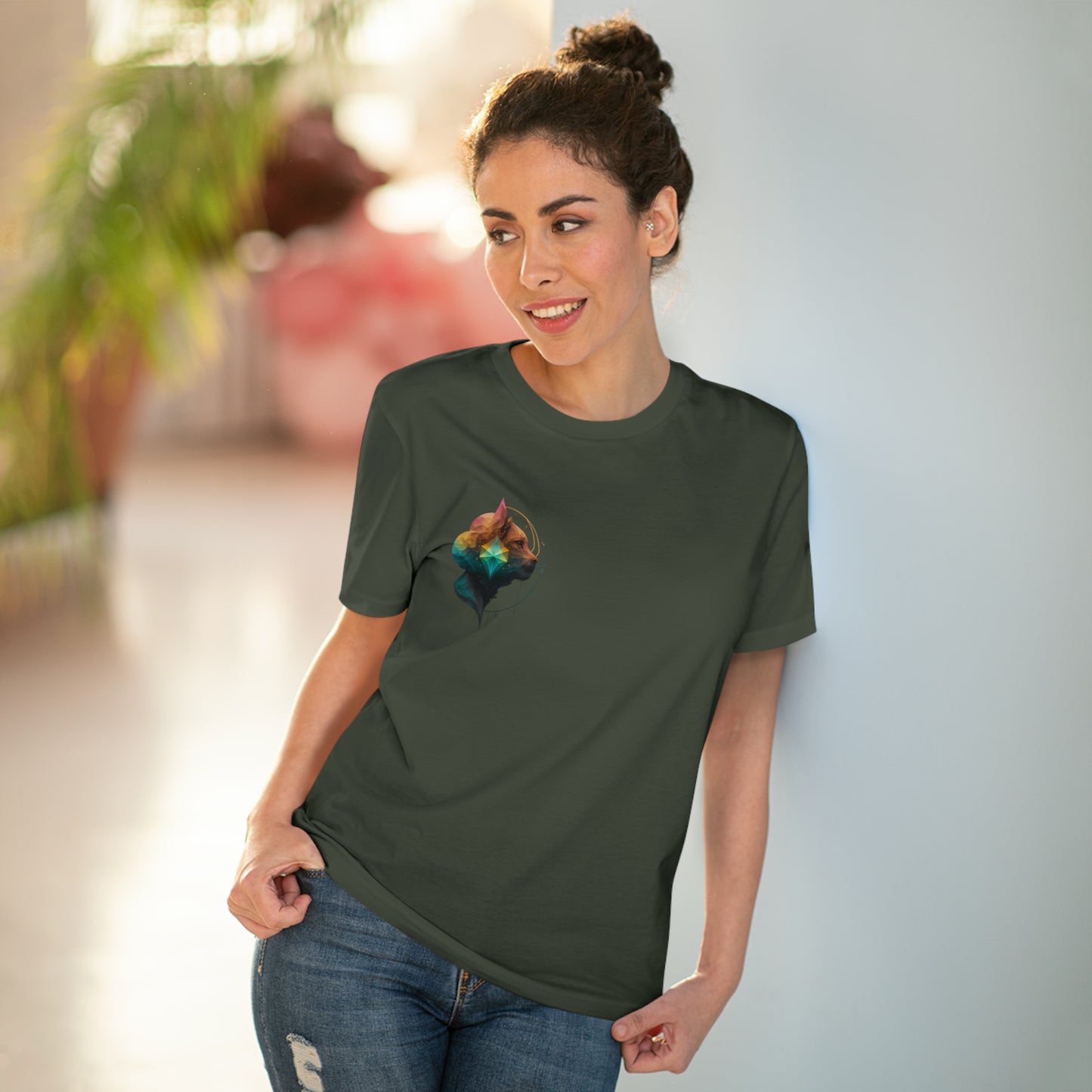 Geometric Lioness Organic T-shirt - Unisex