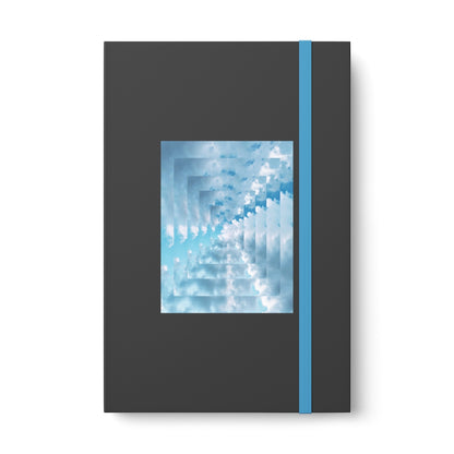 Blue Sky  Droste Effect - Hardcover - Color Contrast Notebook - Ruled