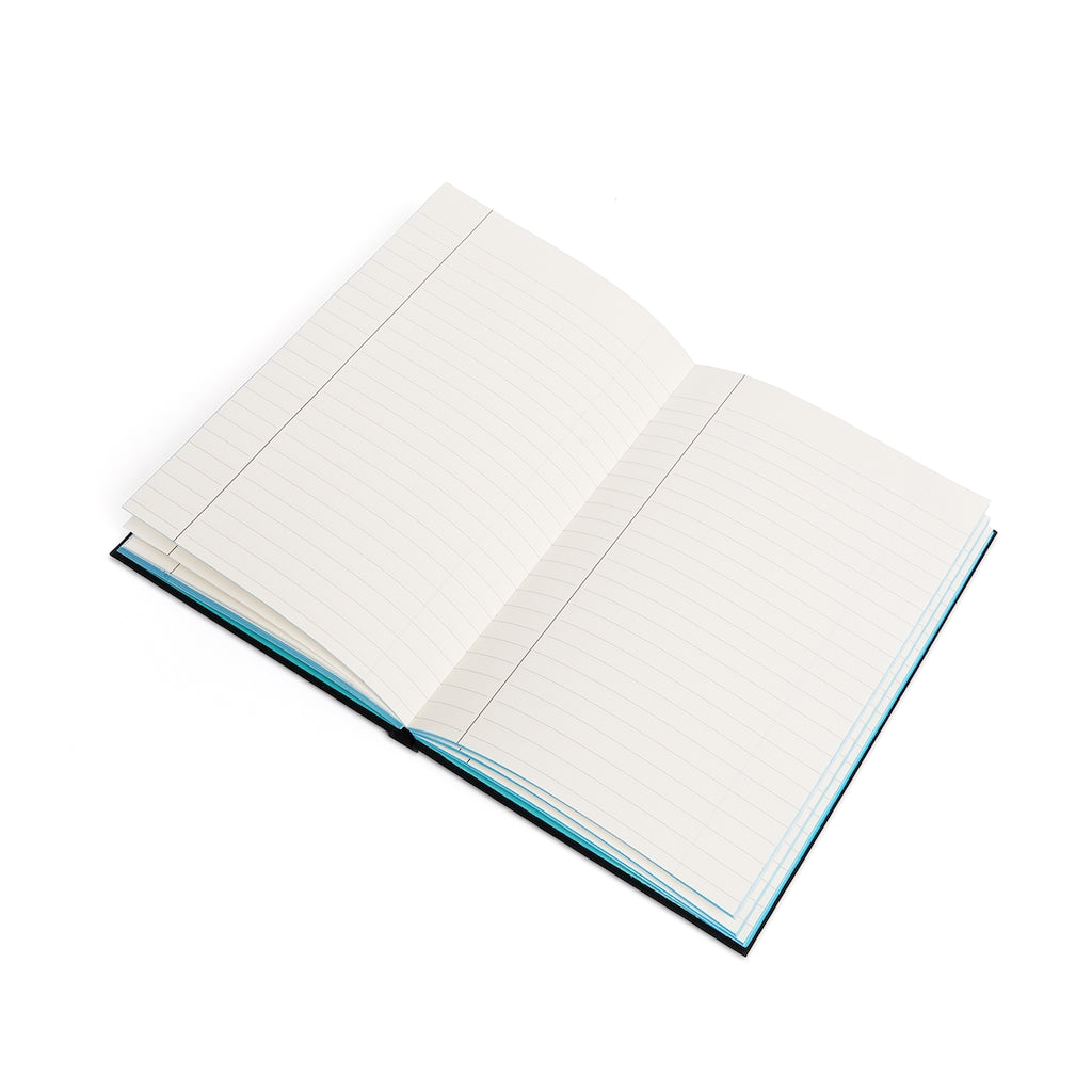 Blue Sky  Droste Effect - Hardcover - Color Contrast Notebook - Ruled