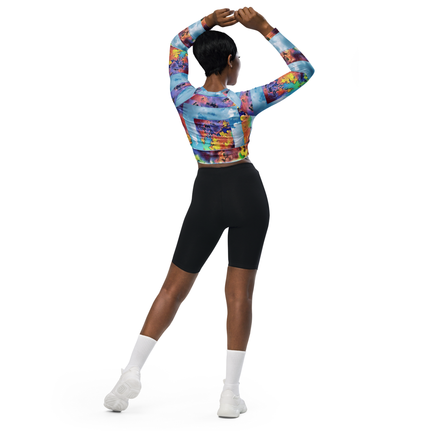 Vibrant Recycled long-sleeve crop top