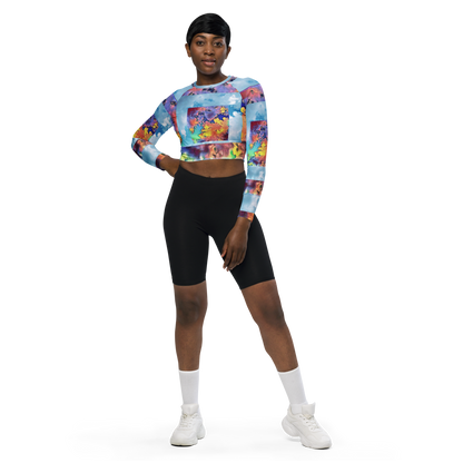 Vibrant Recycled long-sleeve crop top