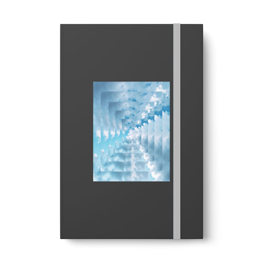 Blue Sky  Droste Effect - Hardcover - Color Contrast Notebook - Ruled